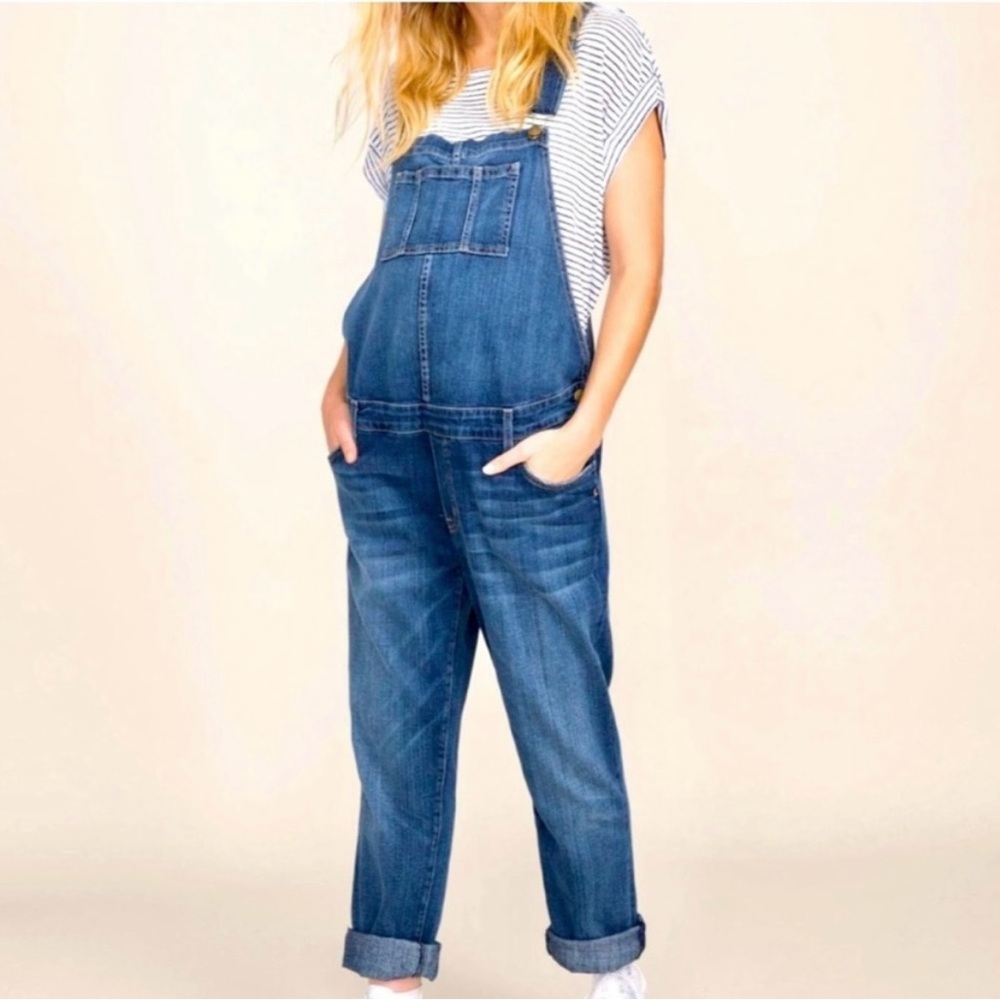 Hatch Current/Elliott Maternity Denim Overalls, Size 0